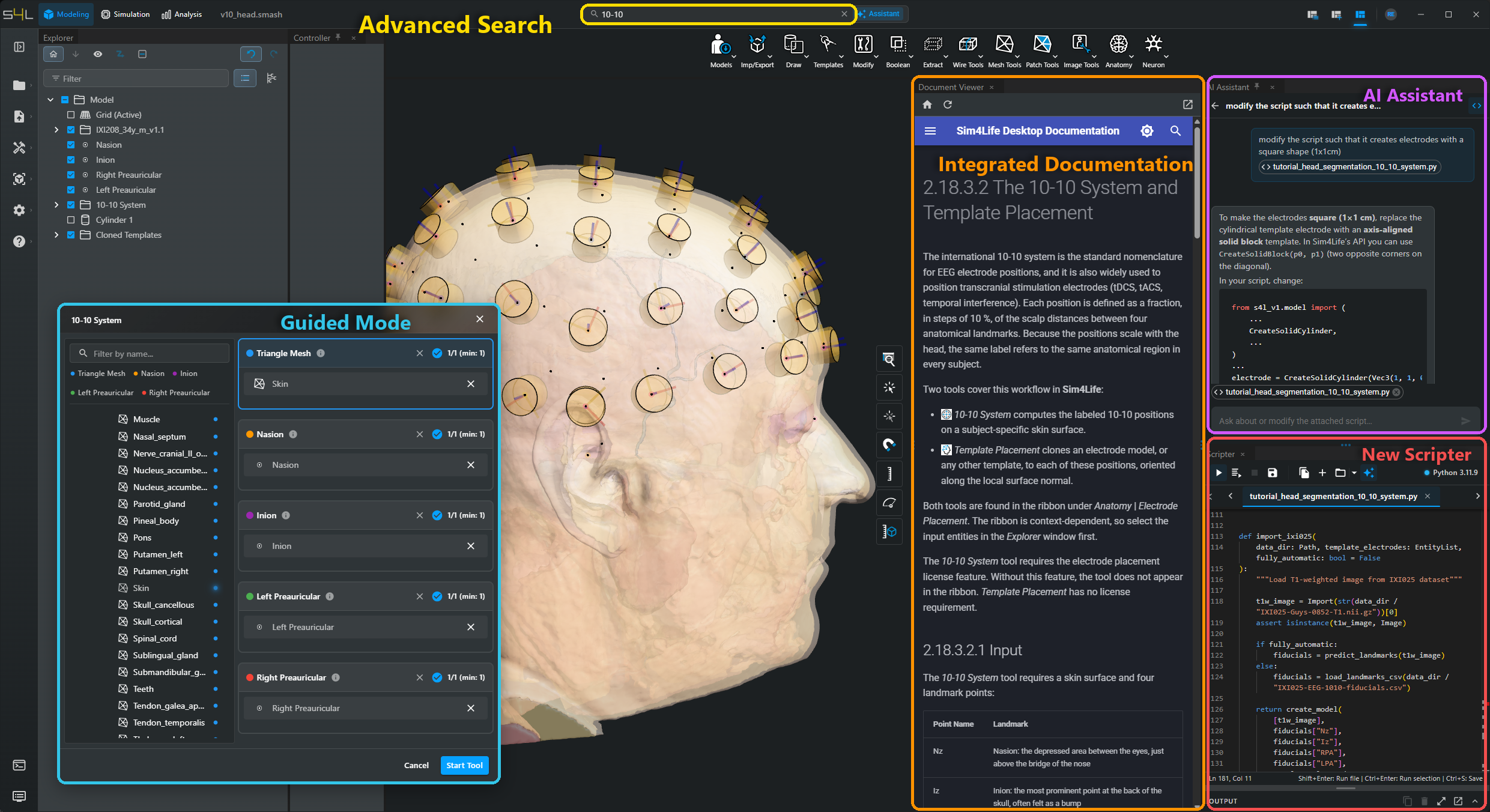 Refreshed interface in Sim4Life V10.0